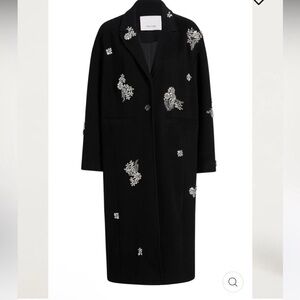 NWT Cinq  a Sept Gravis Crystal Ivy Coat glamorous!